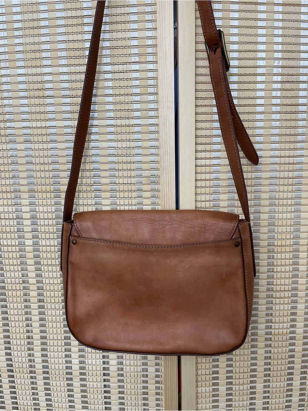 Frye Cognac Leather Crossbody Bag 10x8x2.5 - Picture 2 of 13